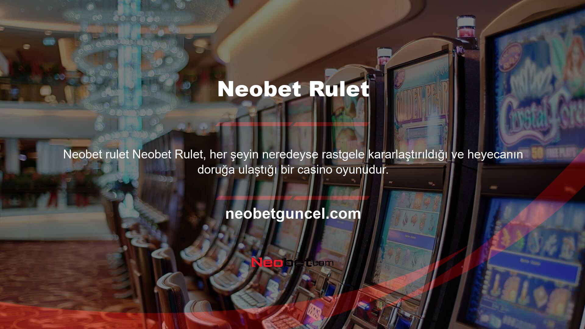 Neobet bu oyun çeşidinde rulet oyununu kazanabilecek mi? Rulette gerçek bir ikramiye kazanmak için öncelikle doğru dengeyi bulmalısınız